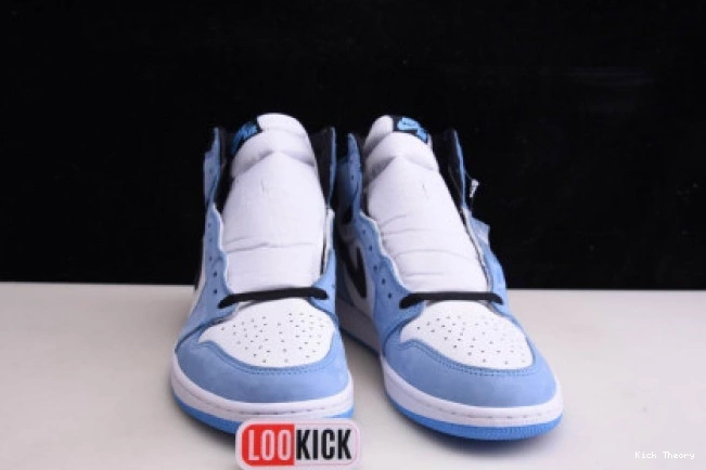 Kick Theory BLUE RETRO HIGH 1 555088-134 JORDAN AIR BLACK UNIVERSITY WHITE 0712